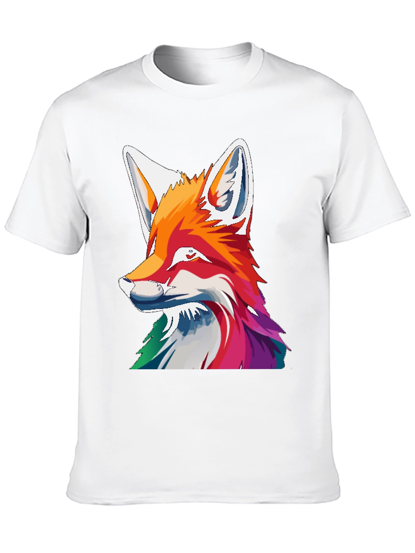 Fox Graphic Tee - Colorful Animal Print Shirt