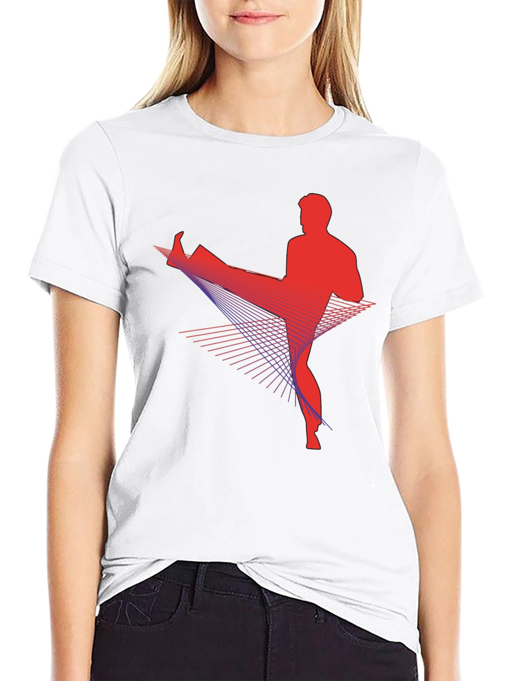 Martial Arts Kick Black T-Shirt