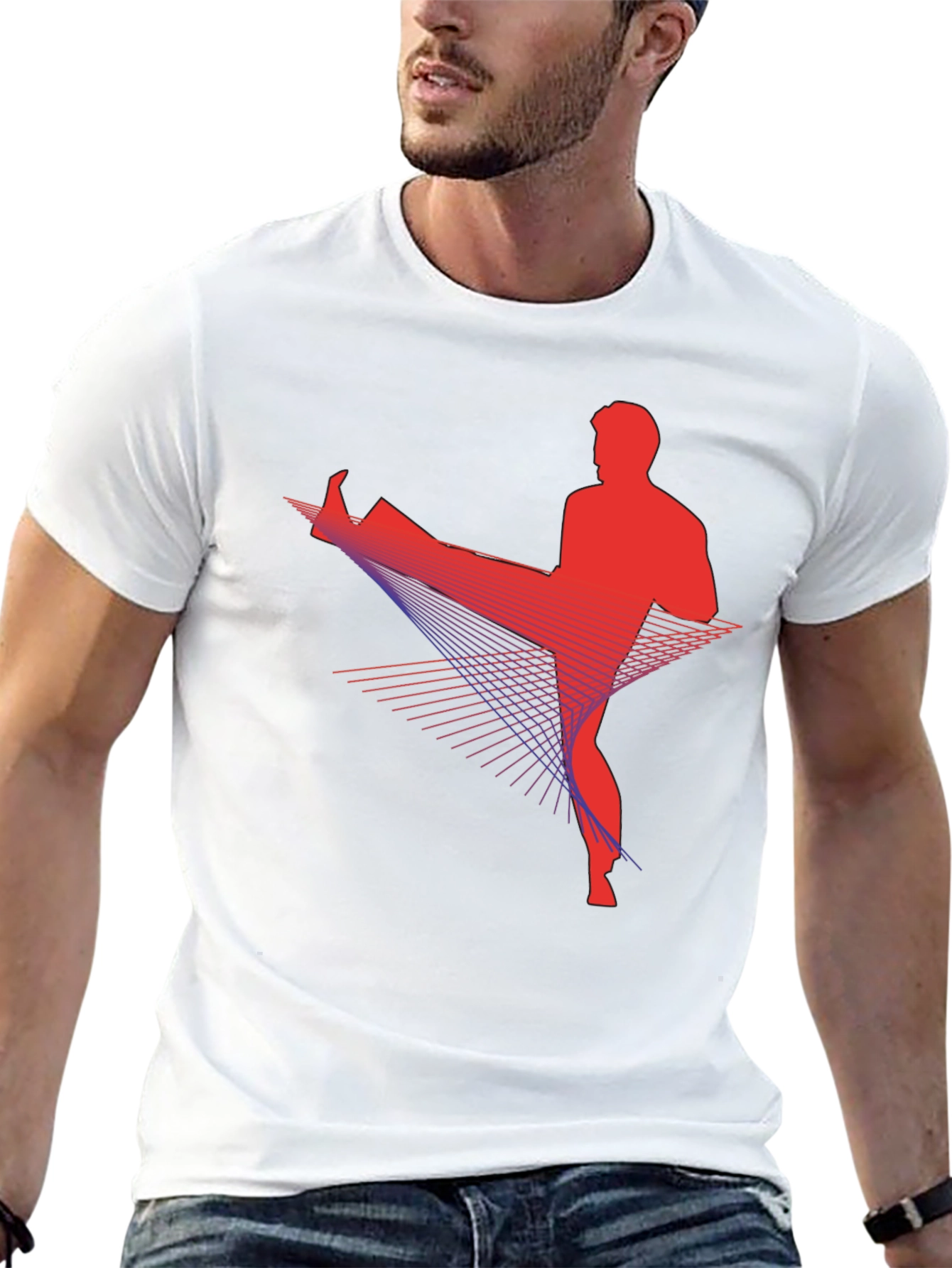 Martial Arts Kick Black T-Shirt