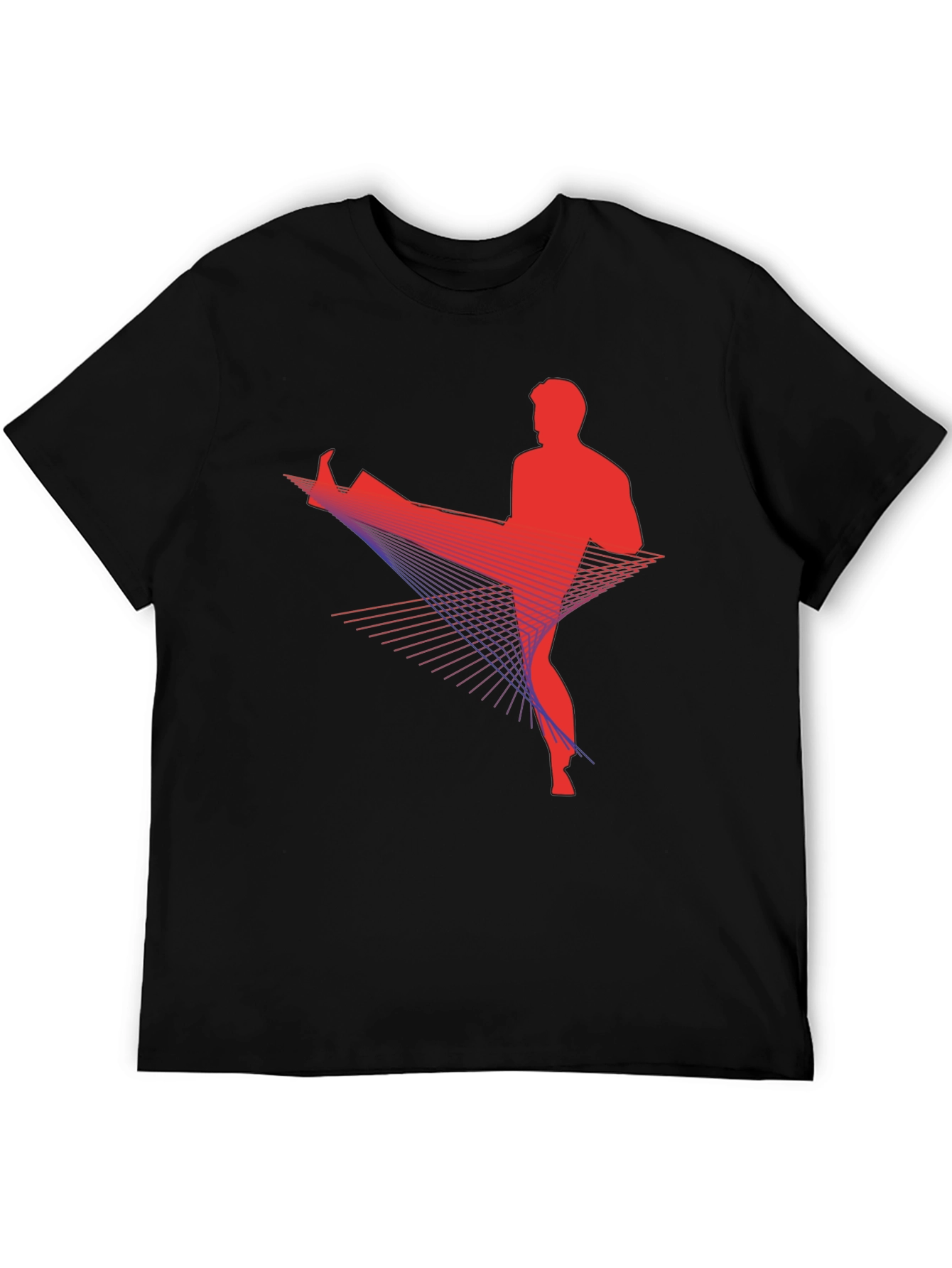 Martial Arts Kick Black T-Shirt