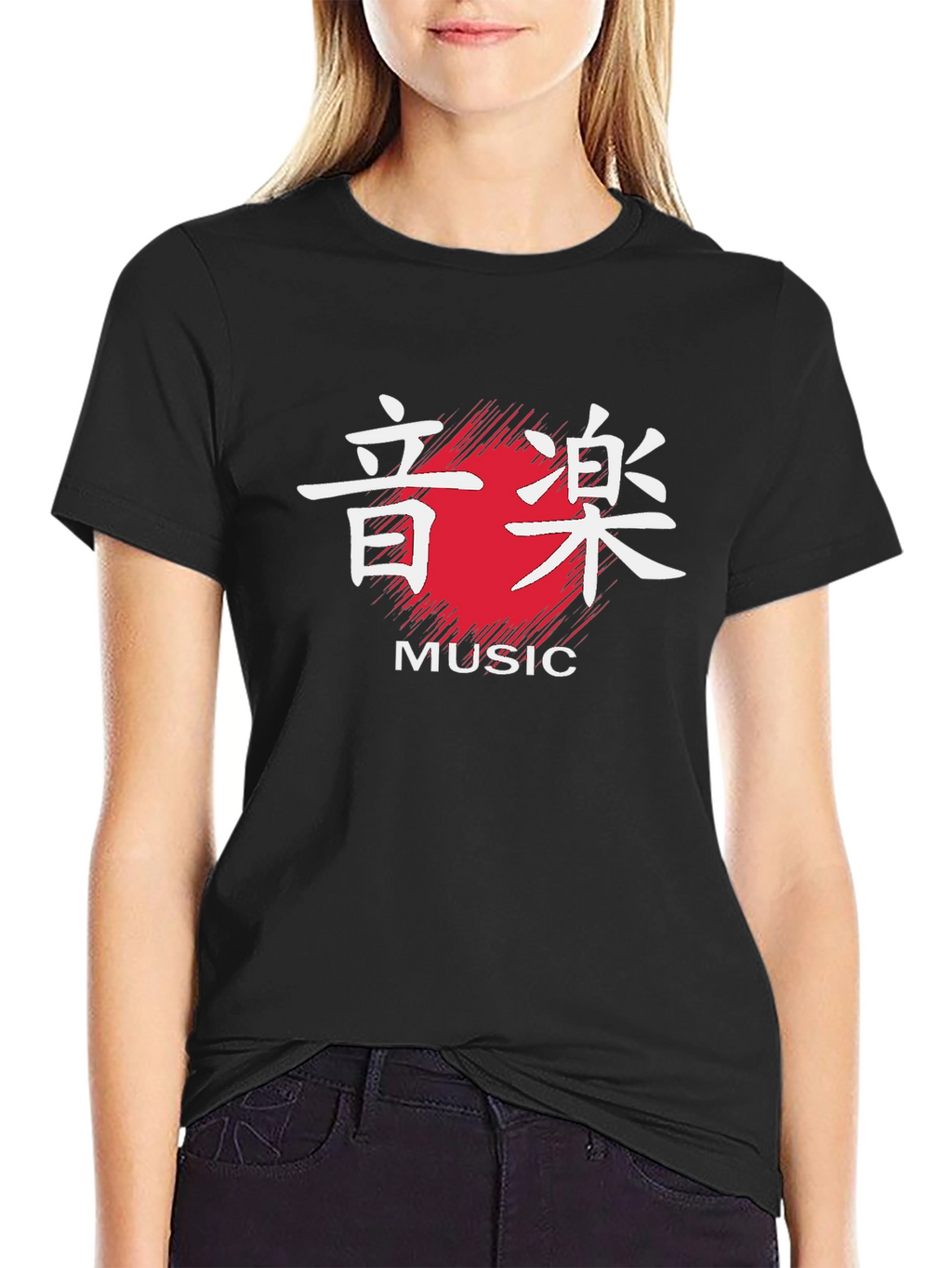 Japanese Music Kanji T-Shirt - Black