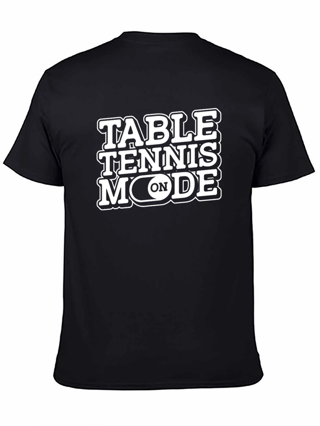 Table Tennis Mode On Black T-Shirt