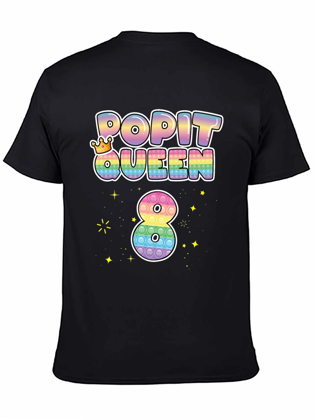 Pop It Queen 8th Birthday T-Shirt
