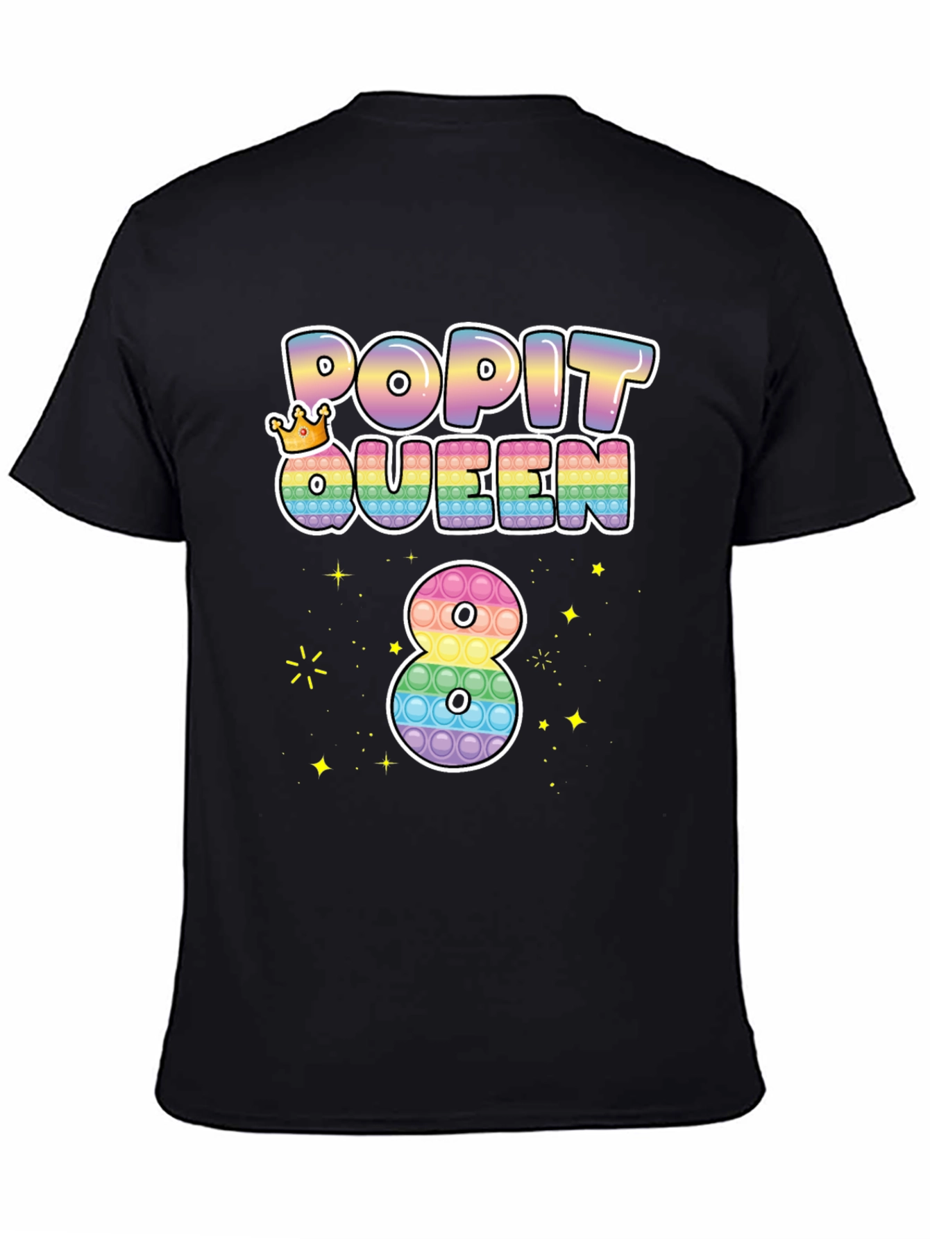 Pop It Queen 8th Birthday T-Shirt