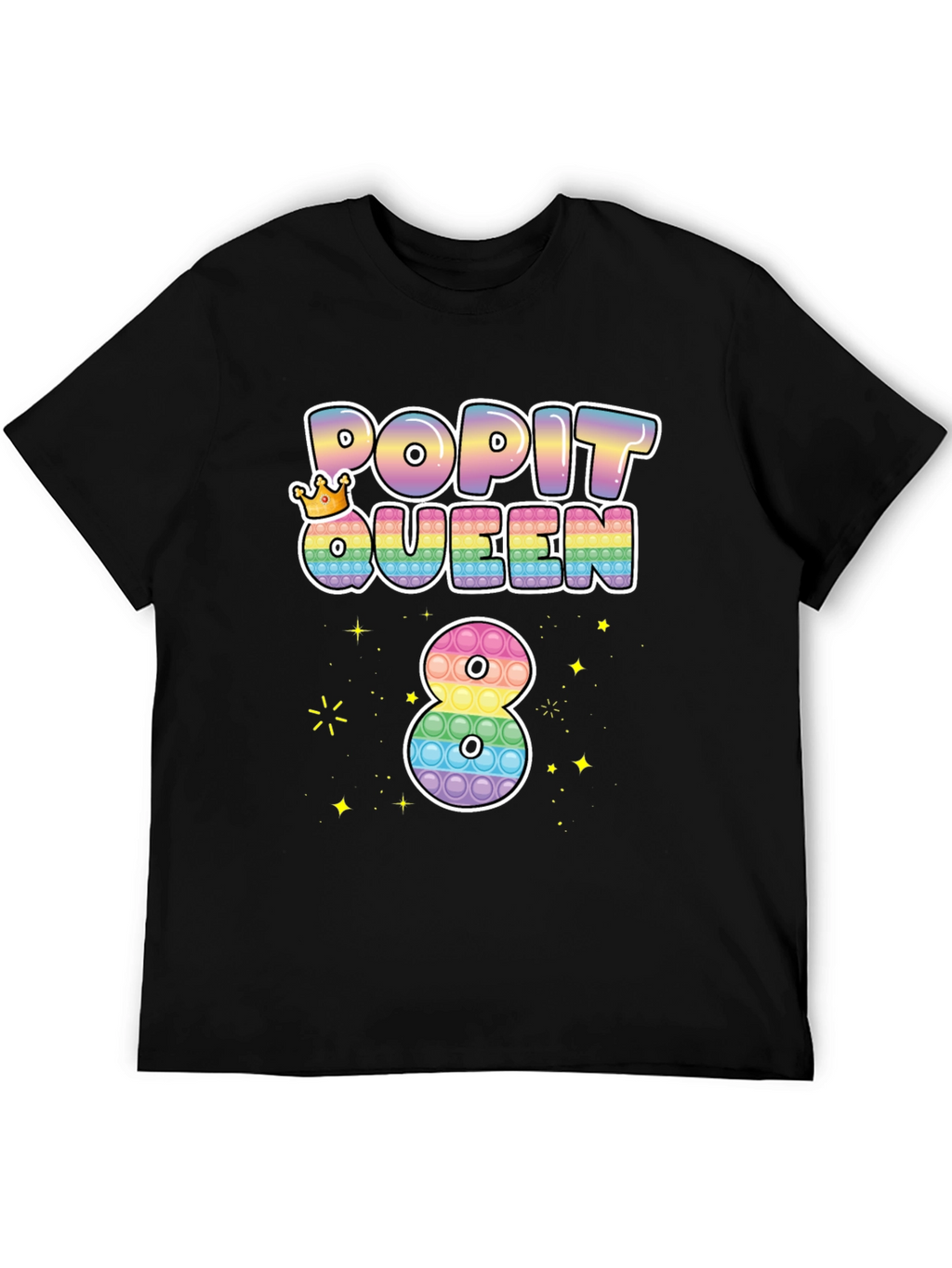 Pop It Queen 8th Birthday T-Shirt