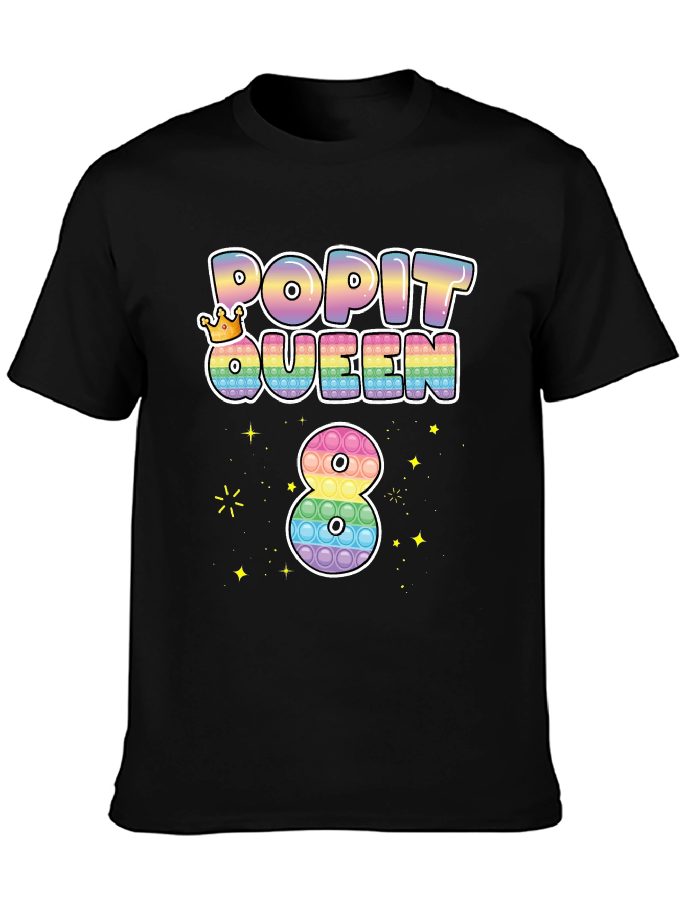 Pop It Queen 8th Birthday T-Shirt