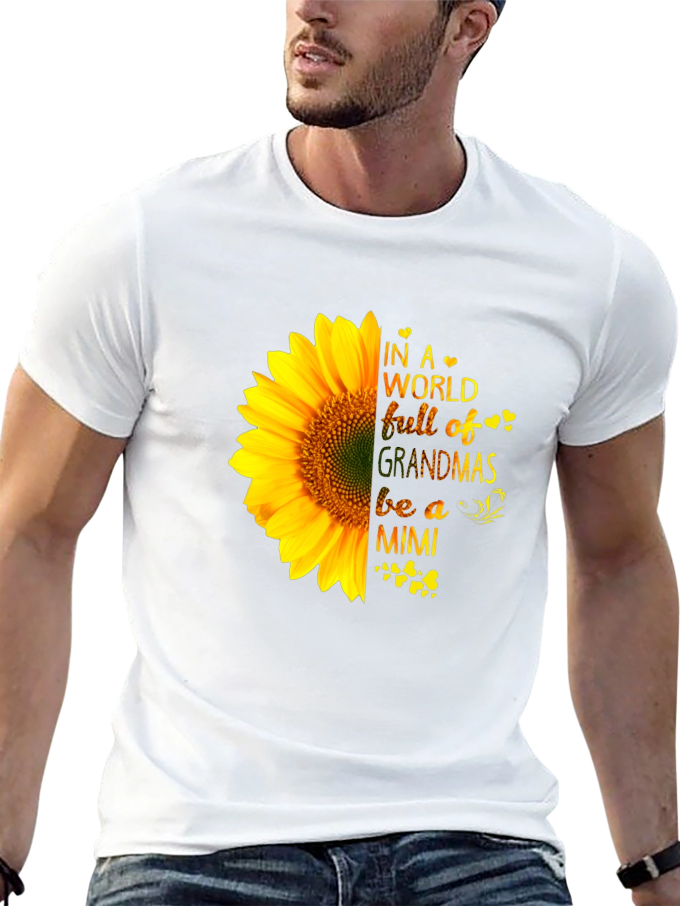 Sunflower Grandmas Mimi Black T-Shirt