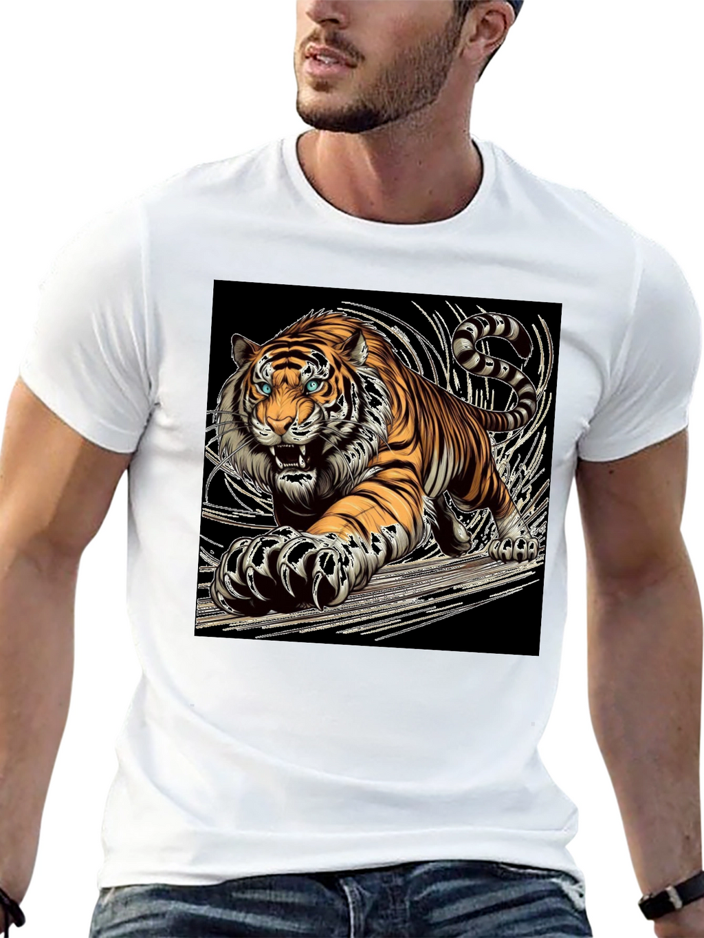 Tiger Graphic Tee - Bold Animal Print