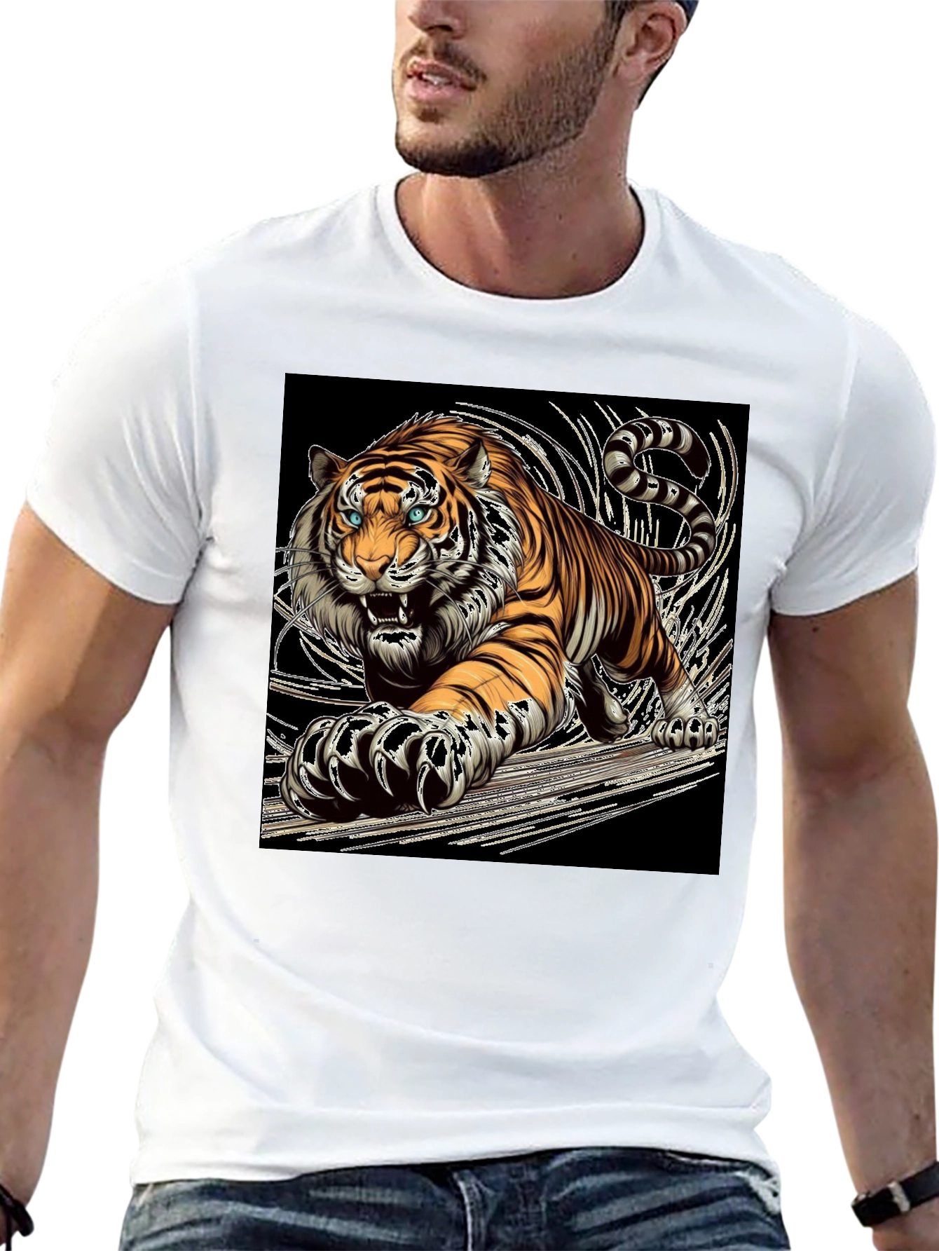 Tiger Graphic Tee - Bold Animal Print