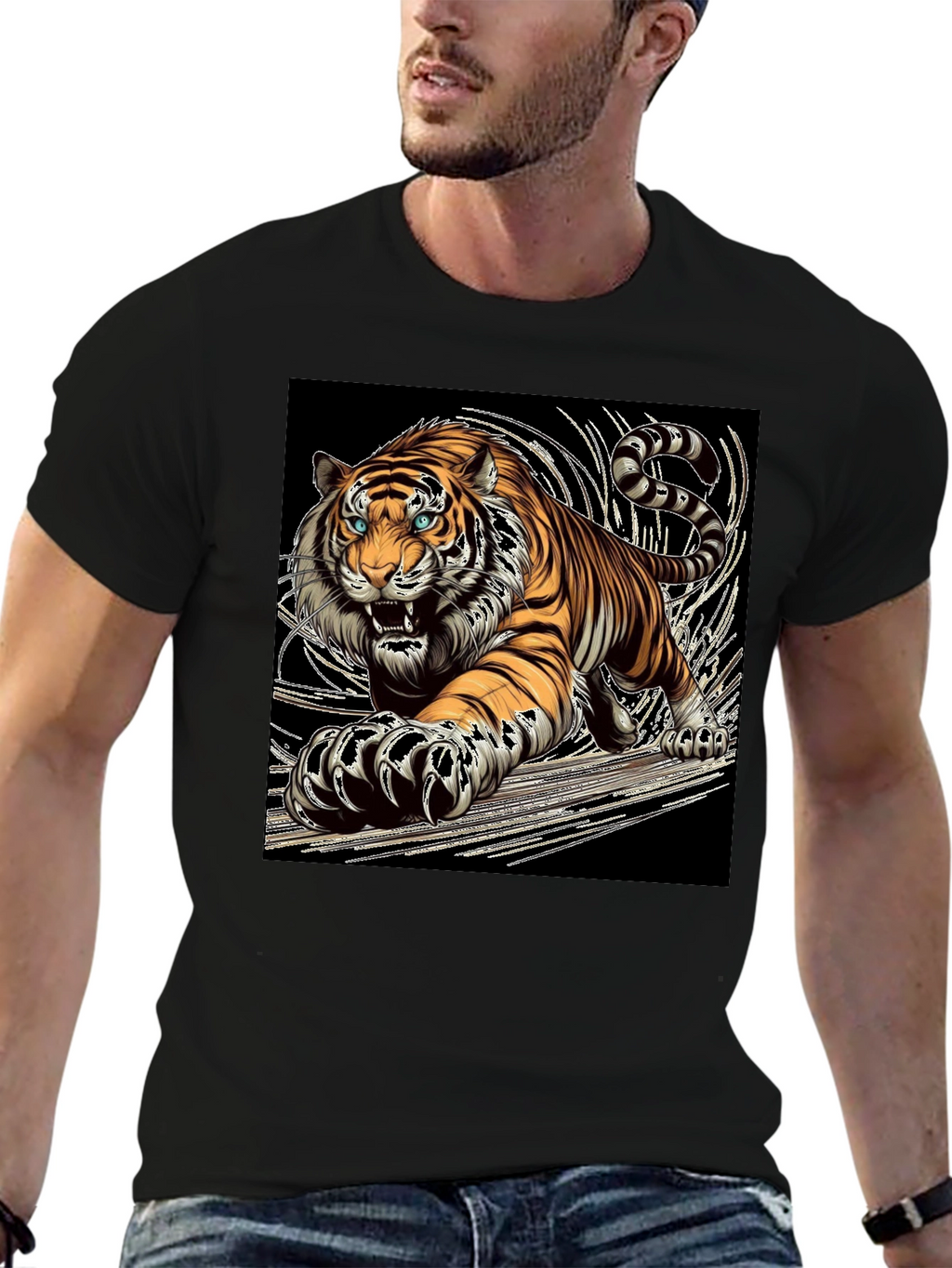 Tiger Graphic Tee - Bold Animal Print