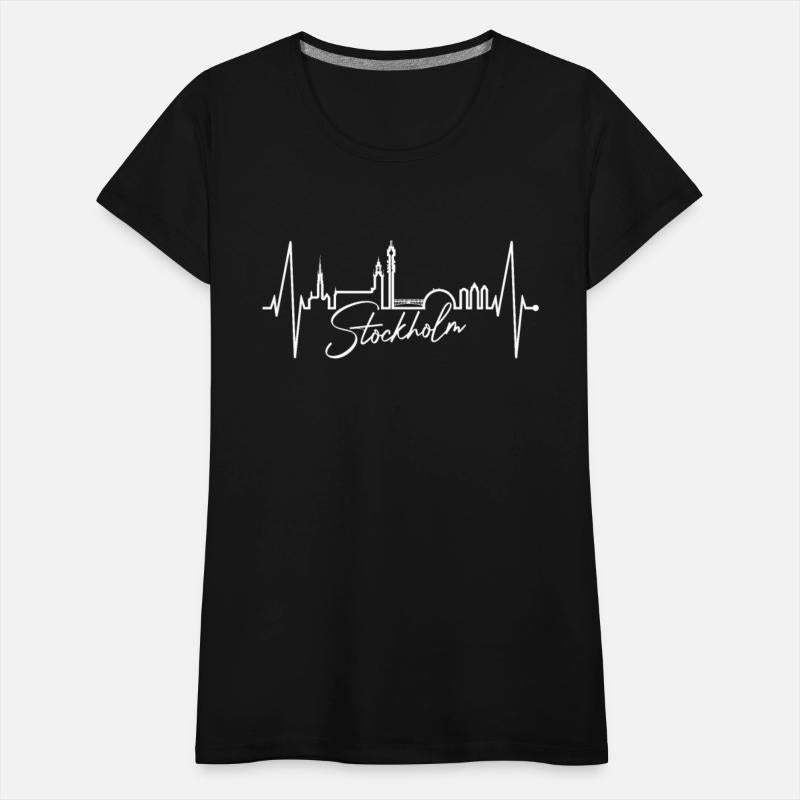 Stockholm Skyline Heartbeat Fan Heart Love Sweden