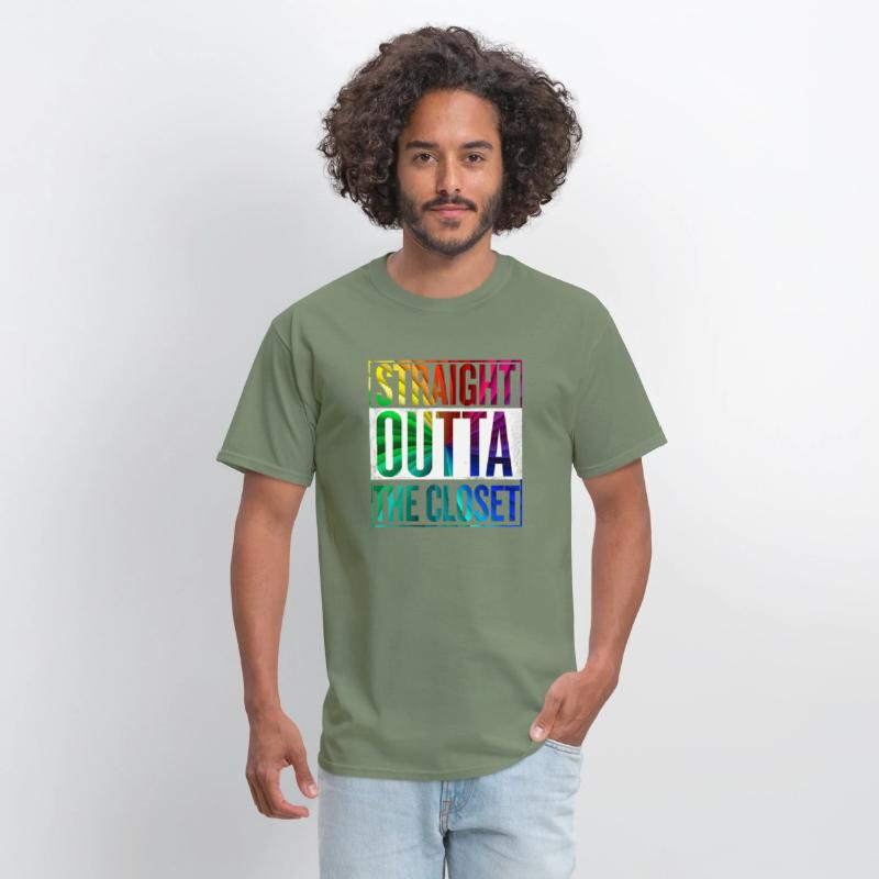 Straight Outta The Closet LGBT Gay Pride T-Shirt