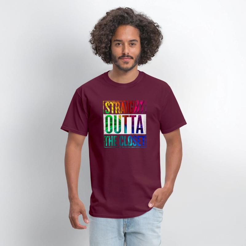 Straight Outta The Closet LGBT Gay Pride T-Shirt