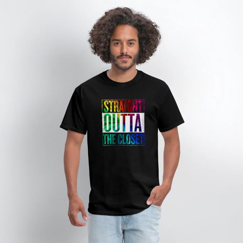 Straight Outta The Closet LGBT Gay Pride T-Shirt