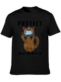 Protect People Funny Cat T-Shirt