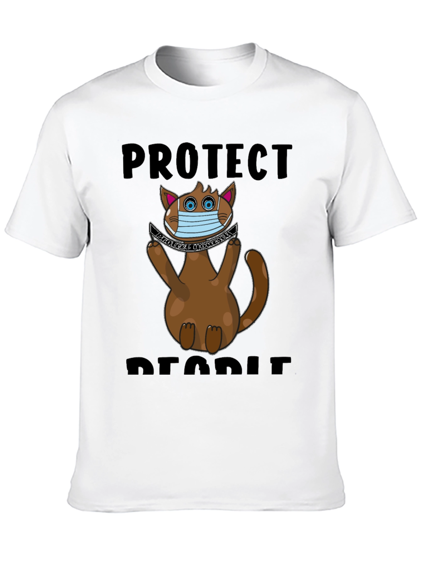 Protect People Funny Cat T-Shirt