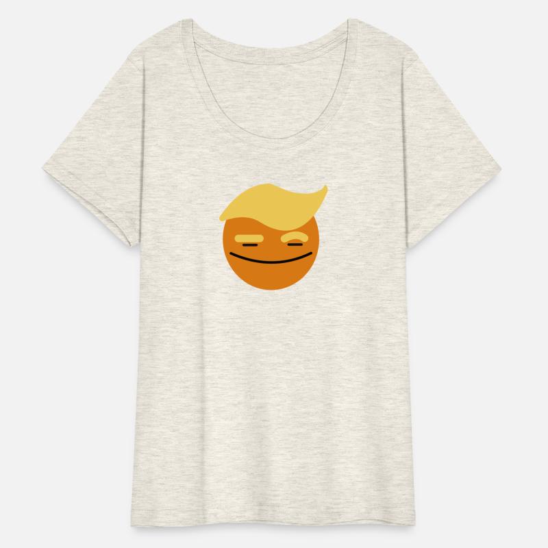 Support Donald J. Trump. Orange Trump Smile Face.