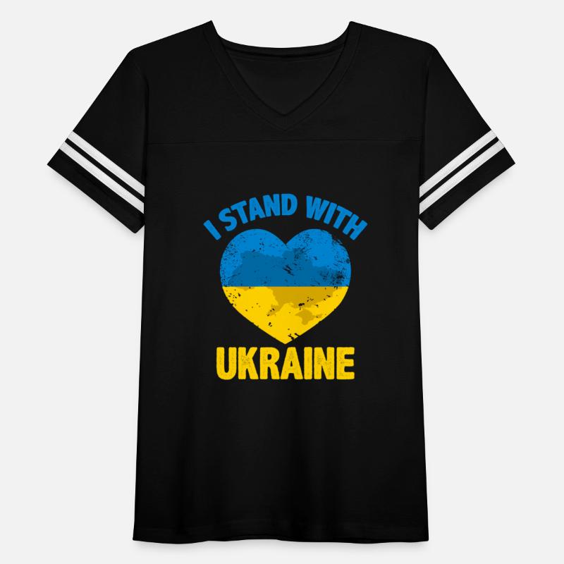 Support Ukrainian Flag I Stand With Ukraine Map