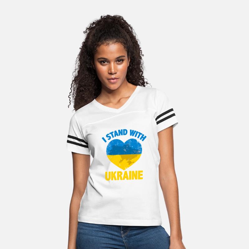 Support Ukrainian Flag I Stand With Ukraine Map