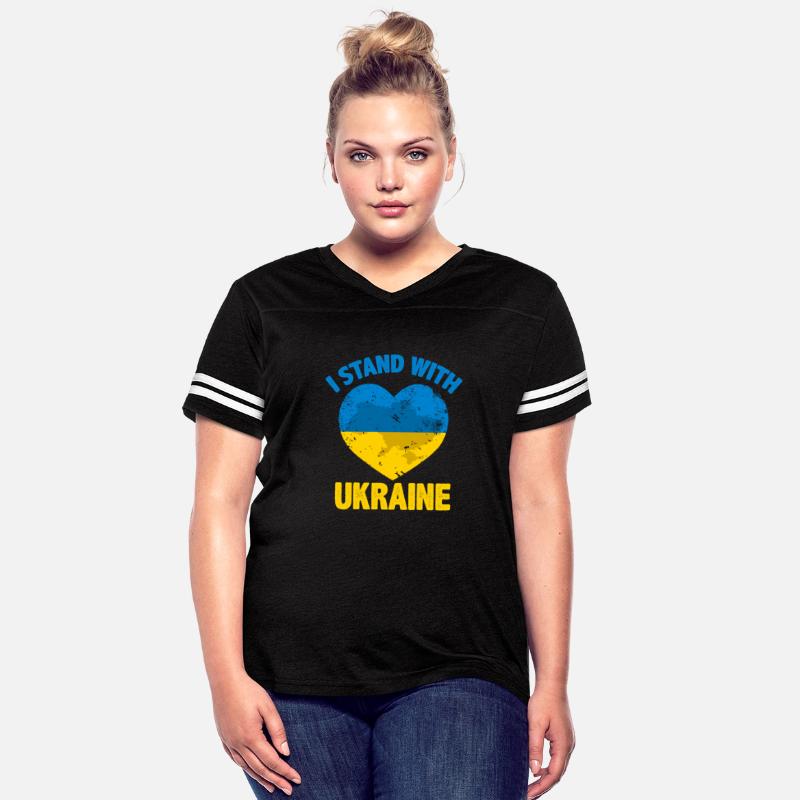 Support Ukrainian Flag I Stand With Ukraine Map