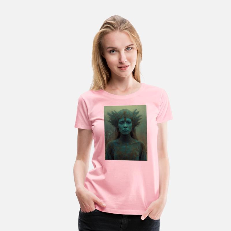 Surreal enigmatic woman