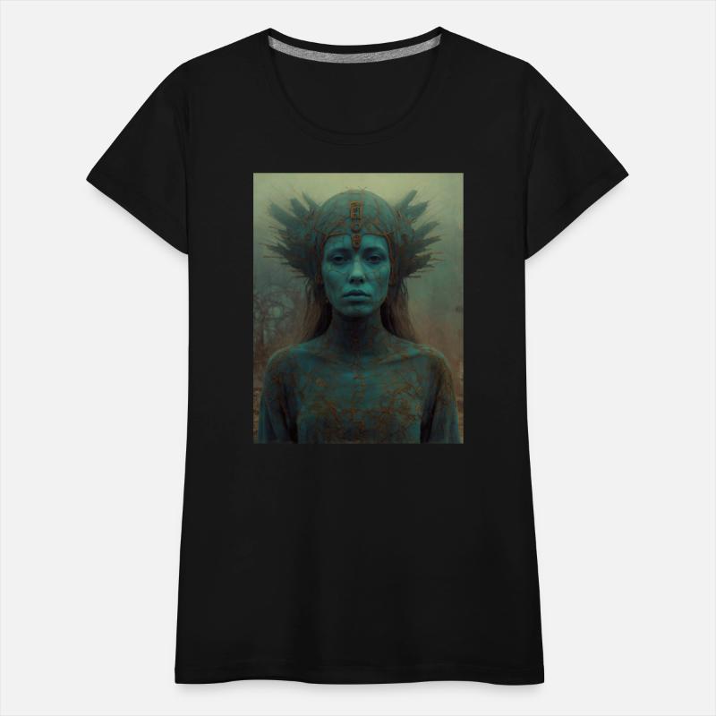 Surreal enigmatic woman