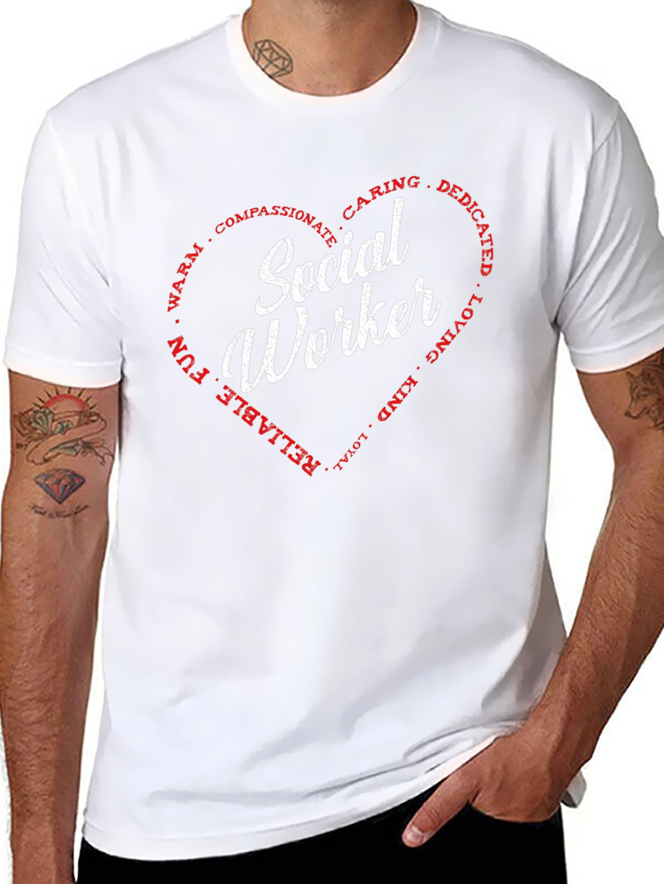 Social Worker Heart Graphic Tee