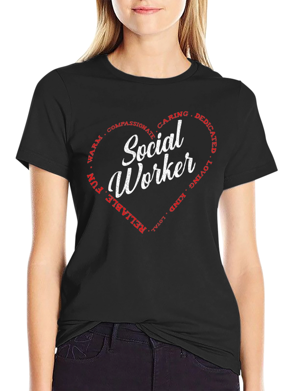 Social Worker Heart Graphic Tee