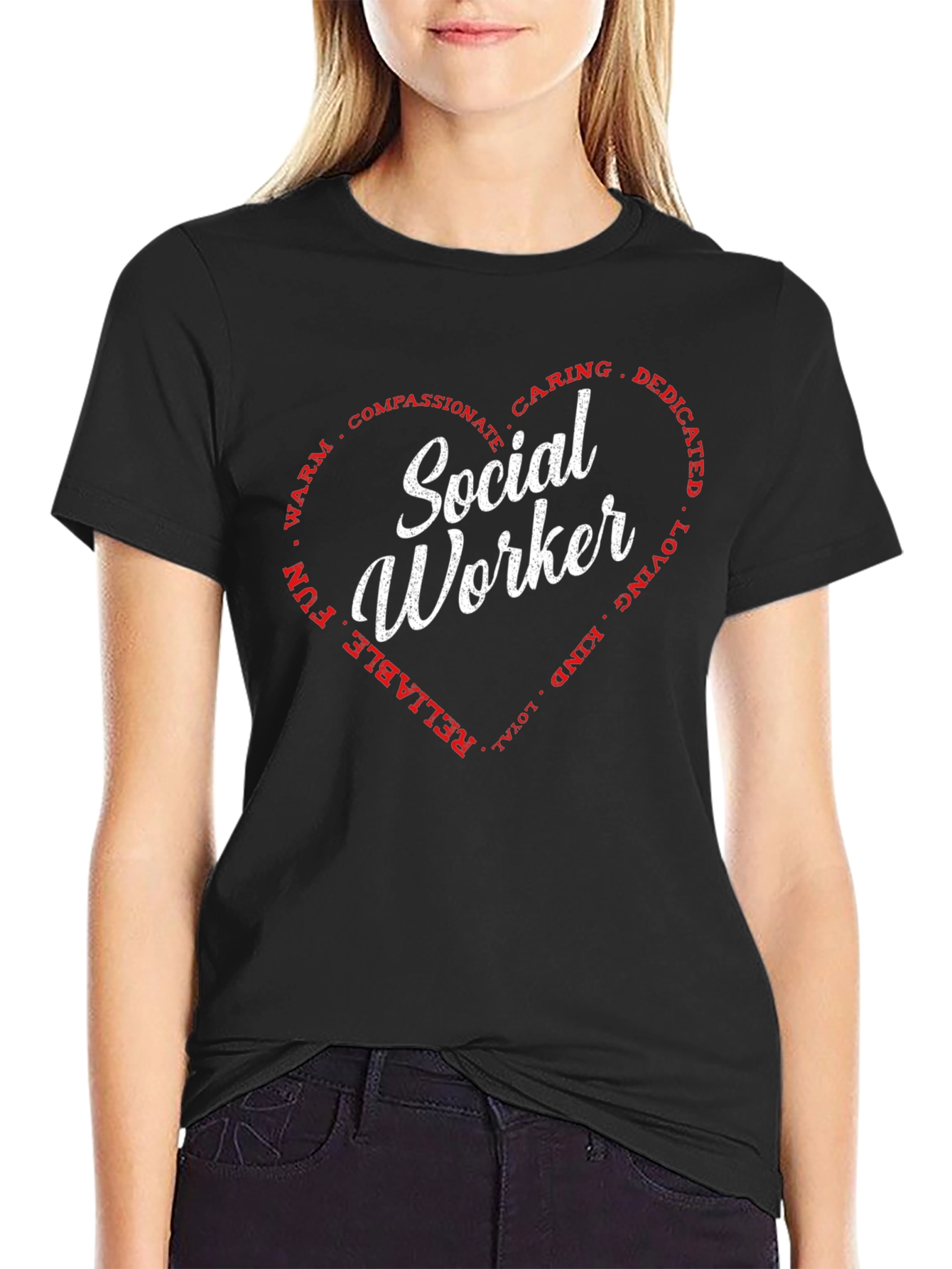 Social Worker Heart Graphic Tee