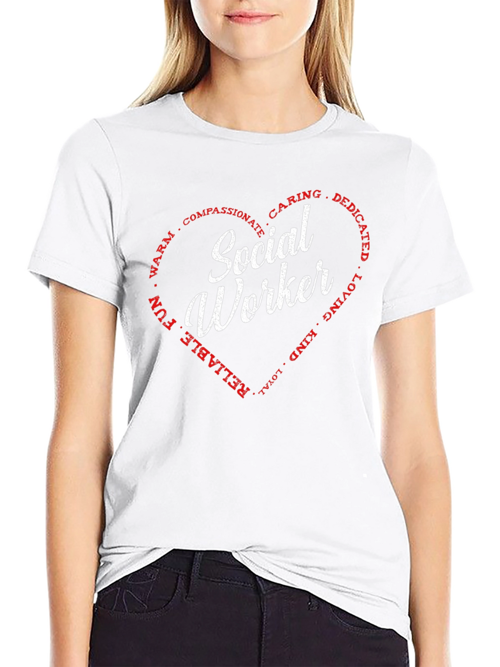 Social Worker Heart Graphic Tee