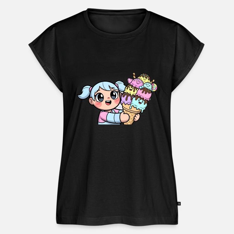 Sweet Dreams - Cute Girl Holding Giant Ice Cream