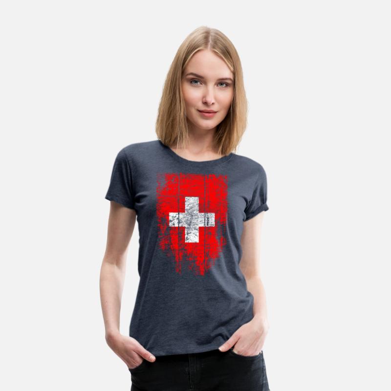 Switzerland Swiss Flag Vintage Distressed Graphic