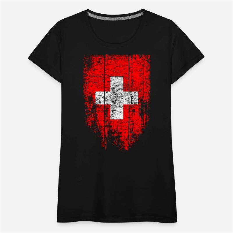 Switzerland Swiss Flag Vintage Distressed Graphic