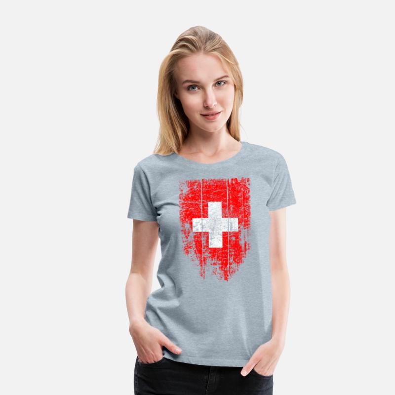 Switzerland Swiss Flag Vintage Distressed Graphic