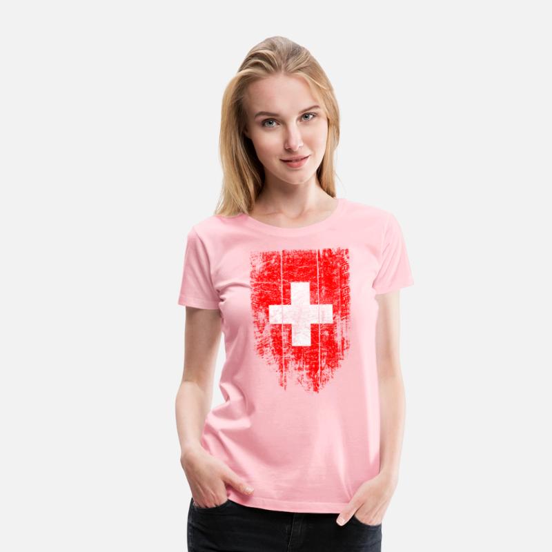 Switzerland Swiss Flag Vintage Distressed Graphic