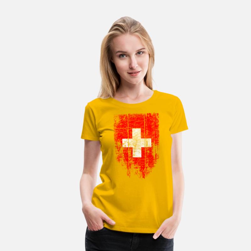 Switzerland Swiss Flag Vintage Distressed Graphic