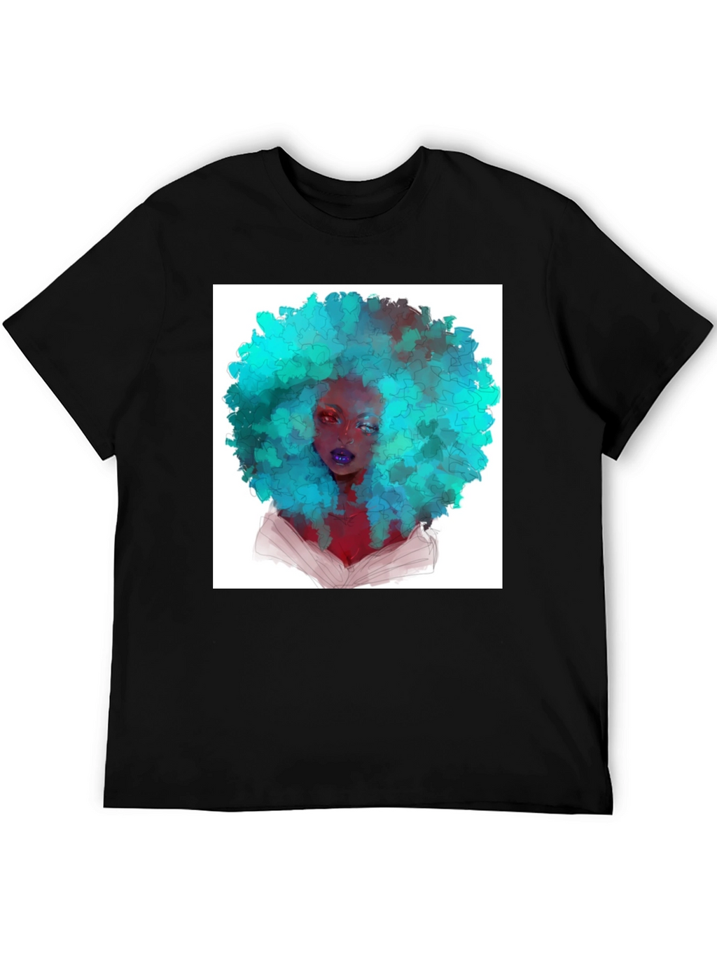 Afro Art Black T-Shirt