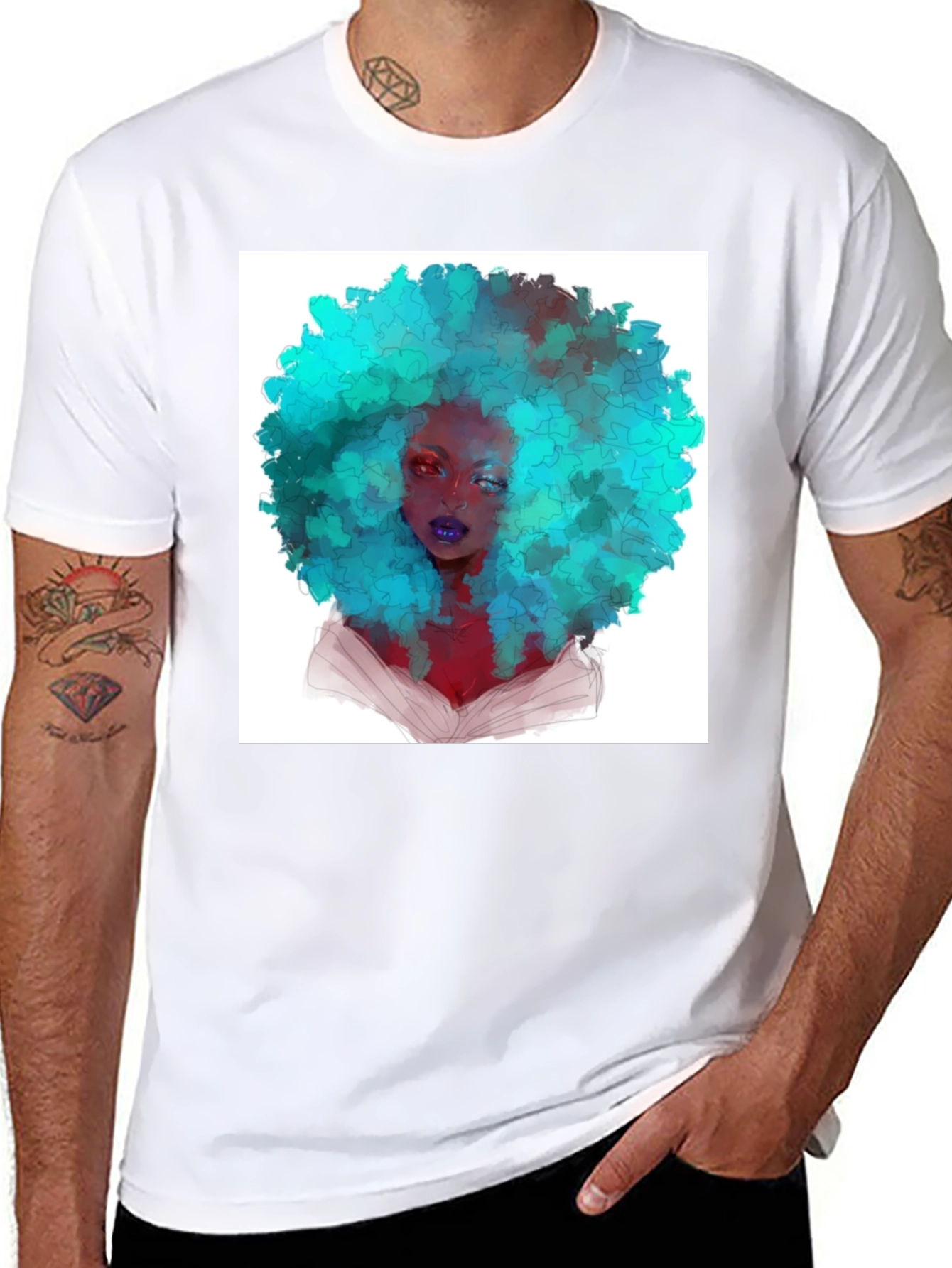 Afro Art Black T-Shirt