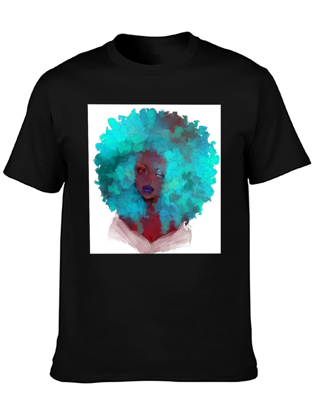 Afro Art Black T-Shirt