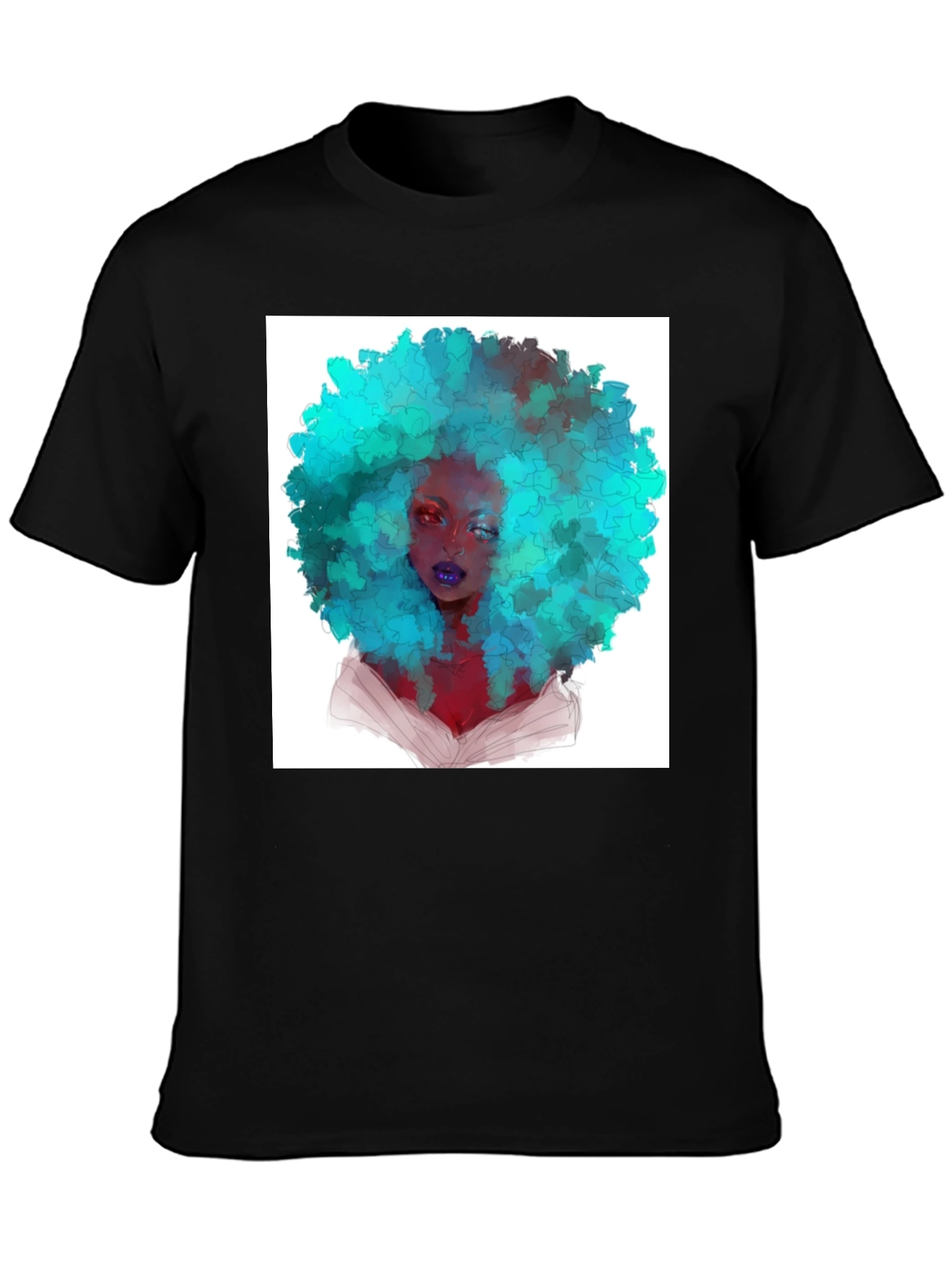 Afro Art Black T-Shirt
