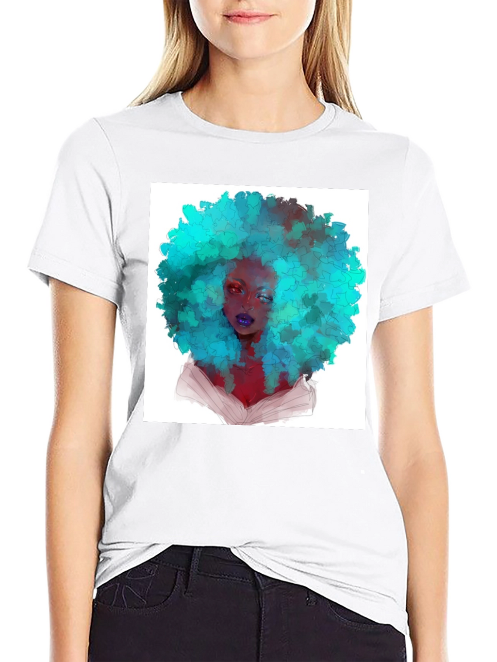 Afro Art Black T-Shirt