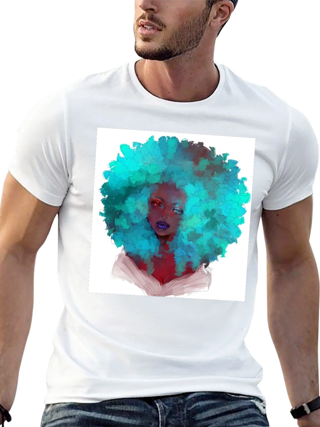 Afro Art Black T-Shirt