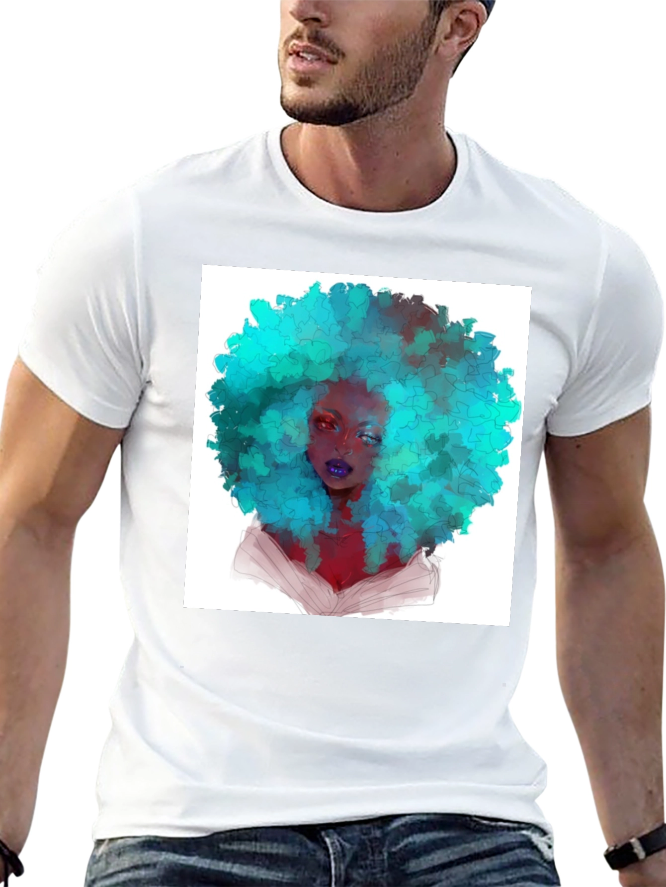 Afro Art Black T-Shirt