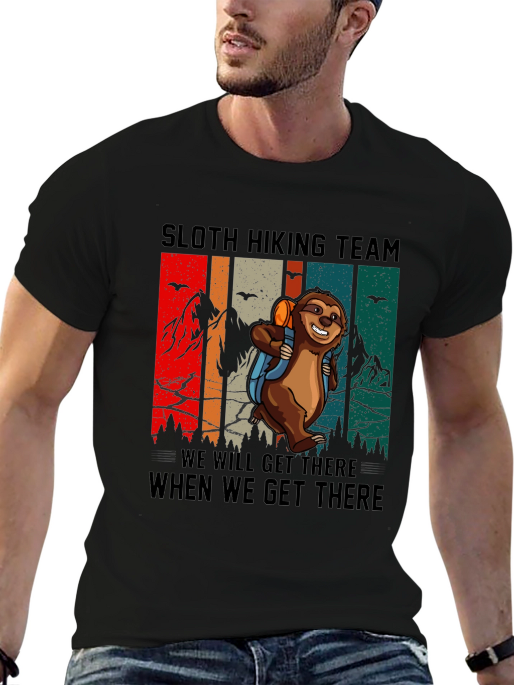 Sloth Hiking Team Graphic Tee