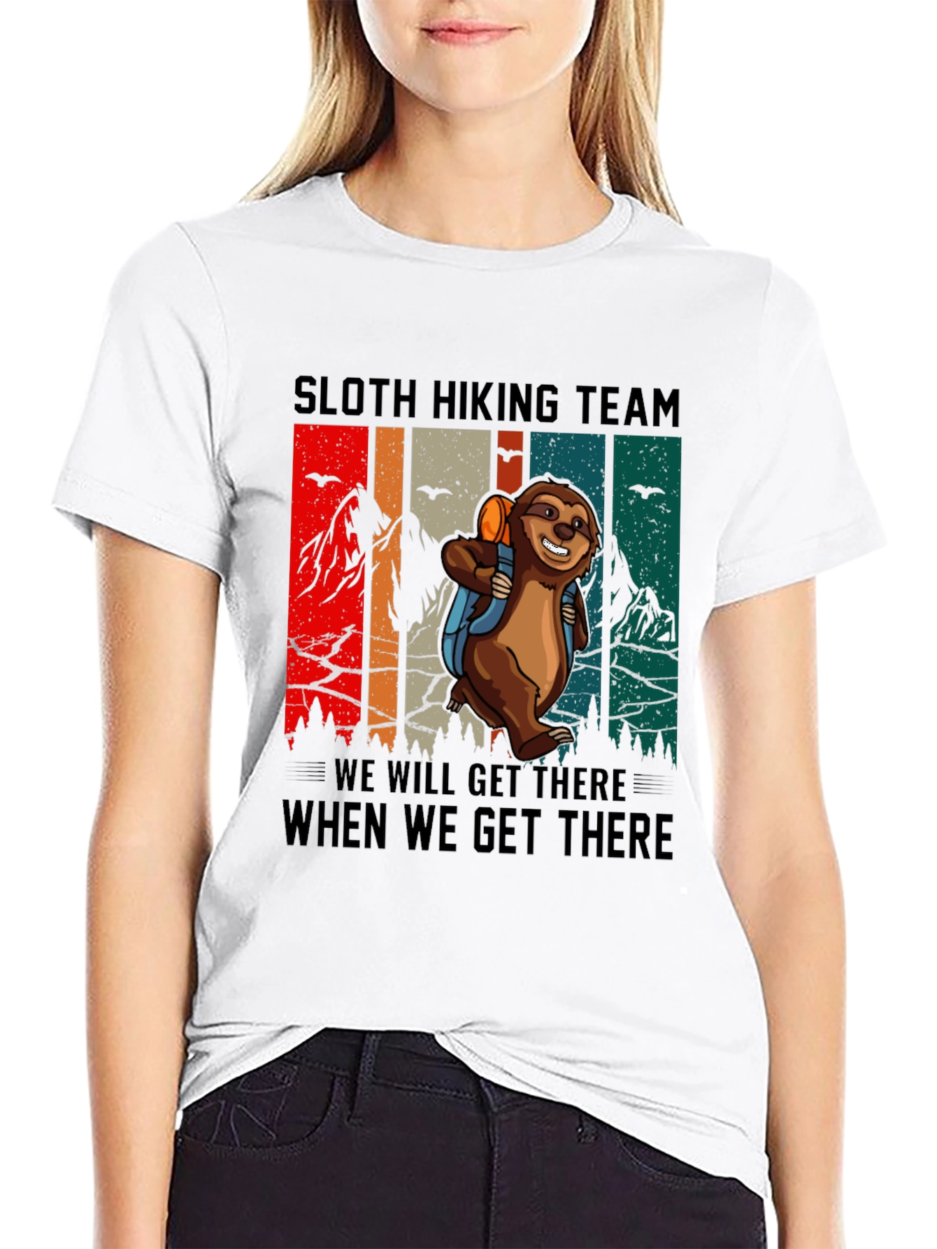 Sloth Hiking Team Graphic Tee