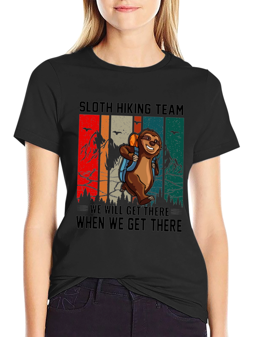 Sloth Hiking Team Graphic Tee