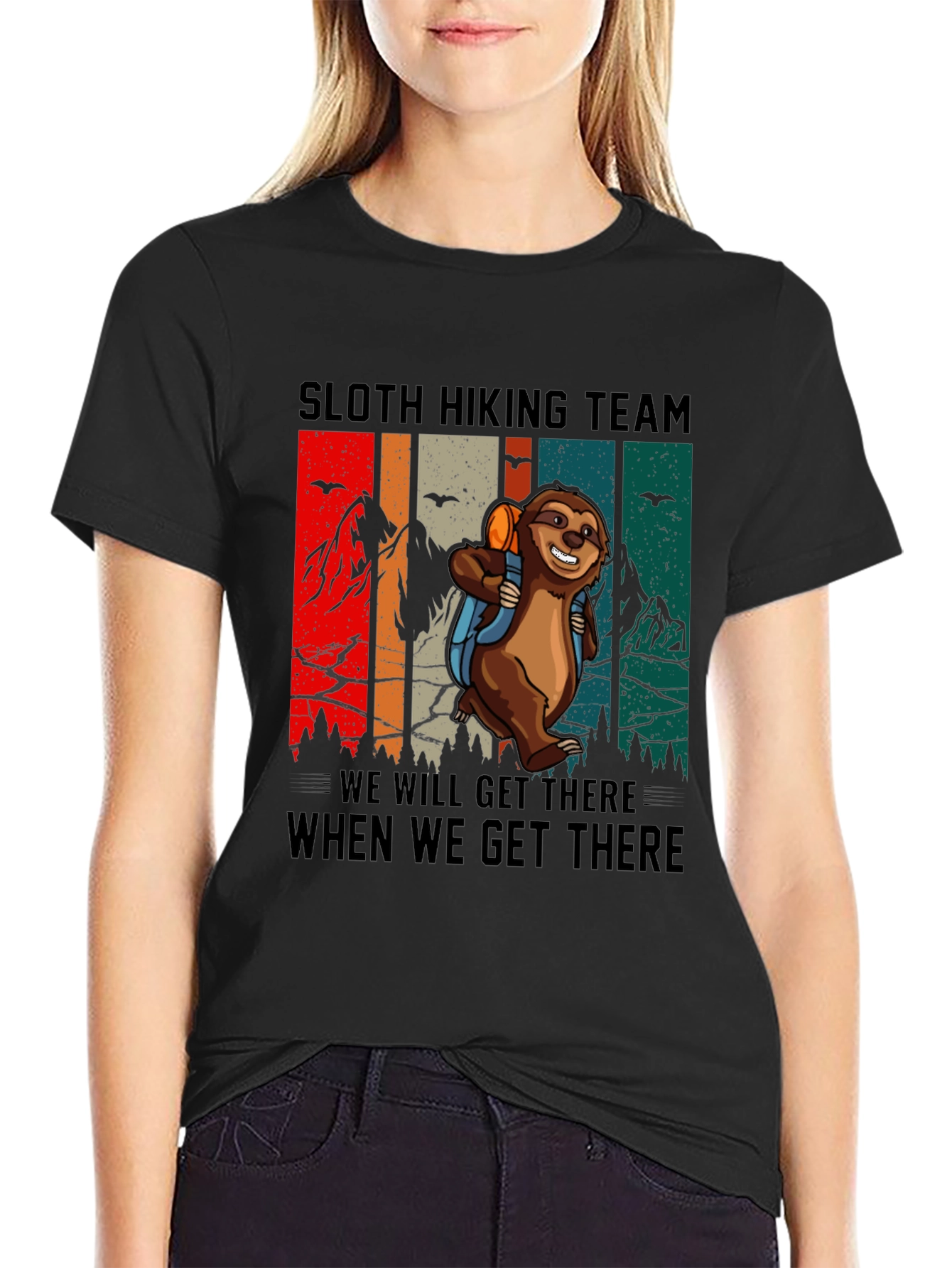 Sloth Hiking Team Graphic Tee