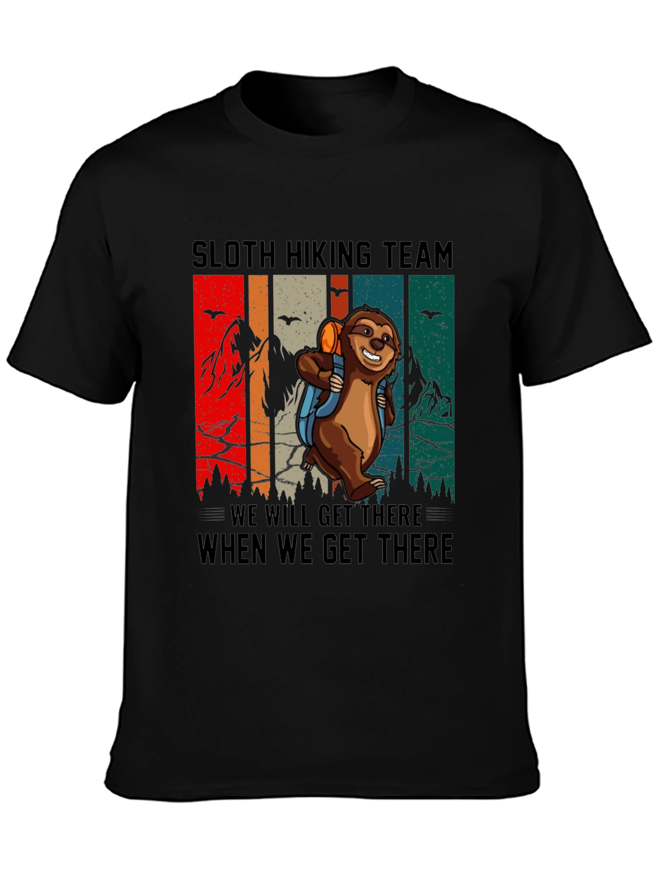 Sloth Hiking Team Graphic Tee