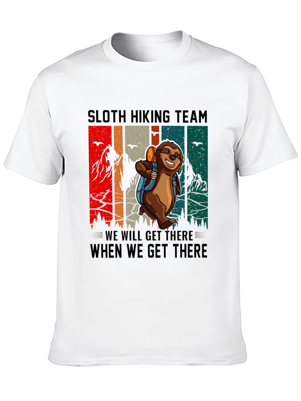 Sloth Hiking Team Graphic Tee