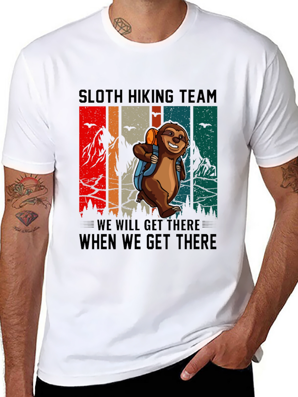 Sloth Hiking Team Graphic Tee